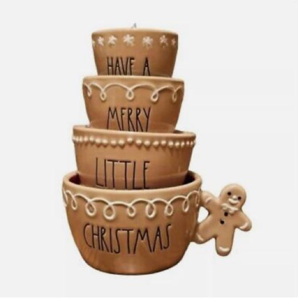 Rae Dunn Christmas Gingerbread Man Measuring Cups (NWT) - Picture 5 of 5